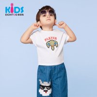 爱居兔童装2018夏季休闲舒适男小童短袖T恤