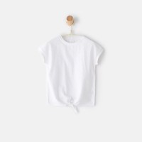 爱居兔童装2018夏季女大童短袖梭织上衣