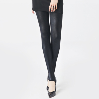 莫代尔 黑打底裤加绒中厚光泽踩脚打底裤240g