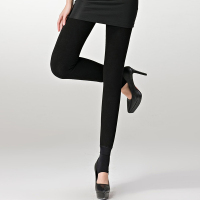 莫代尔 女士加厚加绒棉双层中腰踩脚打底裤