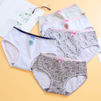 莫代尔 女士内裤棉质舒适透气可爱蝴蝶结5条装女三角内裤
