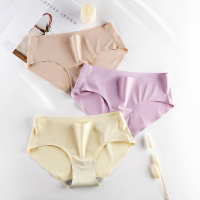 莫代尔 3条装无痕舒适一片式柔软棉裆女士内裤女三角内裤