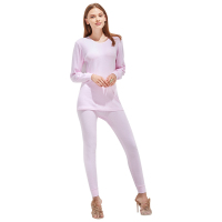 莫代尔 女士全棉保暖内衣套装精梳棉柔软舒适简约时尚女保暖内衣秋衣秋裤