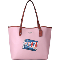 蔻驰coach女包欧美时尚托特包印花真皮单肩奢侈品手提包 女