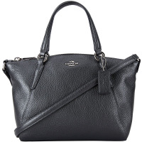 COACH 蔻驰 女士银色皮质小号手提肩背斜挎饺子包 F22316 SV/GM