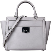 MICHAEL KORS 迈克·科尔斯 MK女包 TINA系列灰色皮质女士手提单肩斜挎包