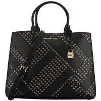 MICHAEL KORS 迈克·科尔斯 MK女包 ADELE系列黑色皮质女士手提单肩斜挎包