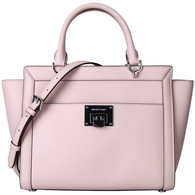 MICHAEL KORS 迈克·科尔斯 MK女包 TINA系列粉色皮质女士手提单肩斜挎包