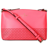 Kate Spade 凯特·丝蓓 奢侈品 女款亮粉色皮质单肩斜挎包 WKRU4437 803