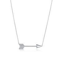 【美国】MY FASHION DESIGN S925银项链女款银色丘比特之箭纯银锁骨链项链