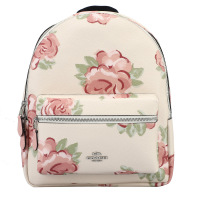 COACH 蔻驰 双肩包女 印花皮质双肩背包