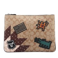 蔻驰coach奢侈品男包欧美时尚商务休闲横款印花多功能钱包男士手拿包