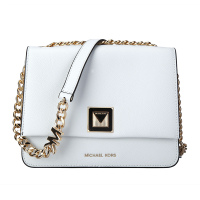 MICHAEL KORS 迈克·科尔斯 MK女包 SYLVIA系列白色皮革女士单肩斜挎包