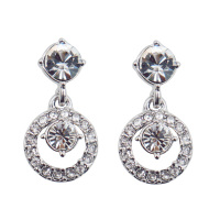 Givenchy 纪梵希 水晶吊式耳环 银色