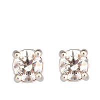 Givenchy 纪梵希 0.5cm圆型单钻银色四爪耳钉