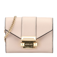 MICHAEL KORS 迈克·科尔斯 MK女包 WHITNEY系列粉色皮革女士卡包零钱包