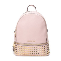 MICHAEL KORS 迈克·科尔斯 MK女包 RHEA ZIP系列粉色皮革女士双肩背包