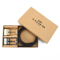 COACH 蔻驰 奢侈品 欧美时尚男士黑色皮革腰带皮带