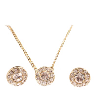 Givenchy 纪梵希 女士经典圆形镶钻耳钉项链套装经典百搭情人节礼物