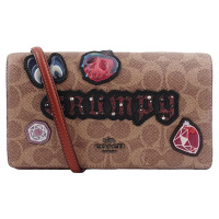 COACH 蔻驰 奢侈品 女生女士专柜款卡其色人造革手拿单肩斜挎两用包