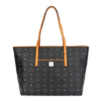 MCM 19新款女士棕色/黑色人造革手提单肩托特包MWP9AVI61CO001