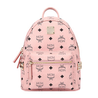 MCM 女士粉色人造革小号双肩包 MMK7AVE37PZ001