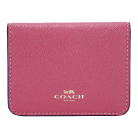 COACH 蔻驰 奢侈品 女士玫红色皮革卡包钥匙包 F77901 IMLOK