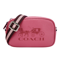 COACH 蔻驰 奢侈品 女士玫红色皮革单肩斜挎包腰包两用包 F79212 SVROU