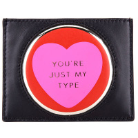 Kate Spade 凯特·丝蓓 【微瑕】女款皮质短款卡包卡夹 黑红色PWRU5342974