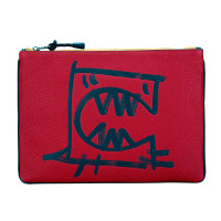 COACH 蔻驰 奢侈品 男士REXY系列中性专柜款红色皮革信封包手拿包 75508 AQC