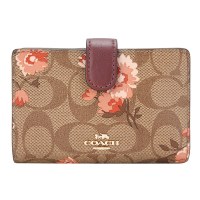 COACH 蔻驰 奢侈品 女士卡其印花人造革短款钱包钱夹 F78699 IMP4X