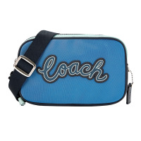 COACH 蔻驰 奢侈品 女士蓝色帆布单肩斜挎包 F73776 SVP4T