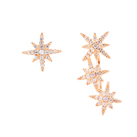 APM Monaco不对称流星耳环 设计感耳钉气质 长款耳饰精致AE10118OX