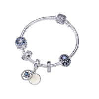 PANDORA 潘多拉 女款 闪亮花朵神秘罗盘手链 DIY套装