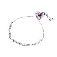 PANDORA 潘多拉 女款 红色手链 冰川之美系列萌动爱心手链绳 DIY套装