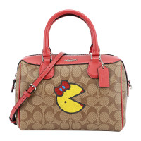 COACH 蔻驰 奢侈品 欧美时尚女士深卡其色人造革手提单肩斜挎桶包 深卡其色