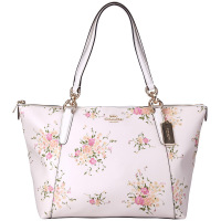 COACH 蔻驰 手提包 欧美时尚女士手提单肩托特包 白色印花