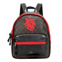 COACH 蔻驰 奢侈品 女士深卡其色人造革双肩包 F78252 QBOSN