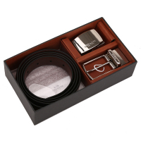 COACH 蔻驰 奢侈品 男士黑色皮革腰带礼盒款 F65185 AQ0