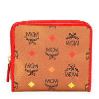 MCM 女士棕色人造革短款礼盒装钱包钱夹欧美时尚 MYS9SSV66CA001
