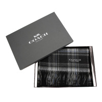 COACH 蔻驰 奢侈品 男士黑灰格子绵羊毛材质双面 F79671 BLA