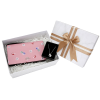 COACH/蔻驰新款女士皮质单肩斜跨包清新优雅项链组合女士礼盒装送女友送妈妈