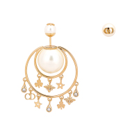 Dior新款耳饰女款DIOR TRIBALES系列不对称金色精致个性耳坠耳钉耳饰