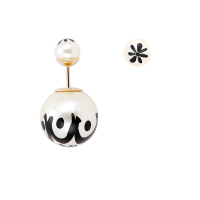 Dior新款耳饰女款复古花纹个性气质耳钉耳饰一对