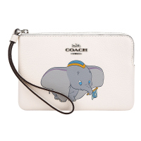 COACH 蔻驰 奢侈品 女士纯色卡通印花皮革短款手拿包零钱包 91776 SV/HA