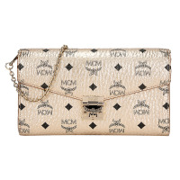 MCM 女士香槟金色人造革单肩斜挎包链条包 MYZ9SME05T1001