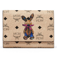 MCM 女士米色印花人造革短款钱包 MYS8SXL52IG001