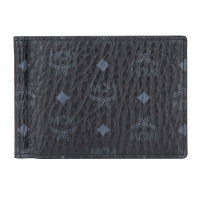 MCM 女士黑色人造革短款钱包钱夹 MXC8SVI67BK001