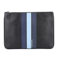 COACH 蔻驰 奢侈品 男士大号黑色皮革信封包手拿包
