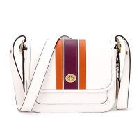 蔻驰 COACH 女士专柜款皮革单肩斜挎包米白色小号 89139 B4CAH